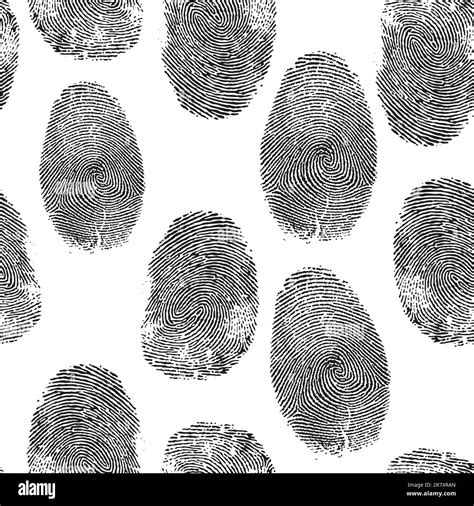 Vector Thumb Print Background Thumbprint Fingerprint Seamless