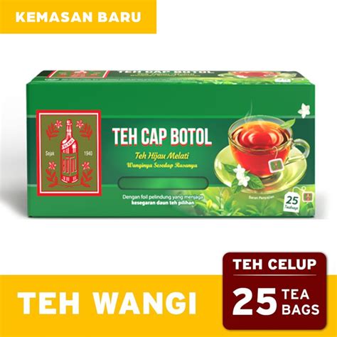 Teh Celup Cap Botol Hijau Aroma Melati 25 Bags -Tea Bag | Shopee Indonesia