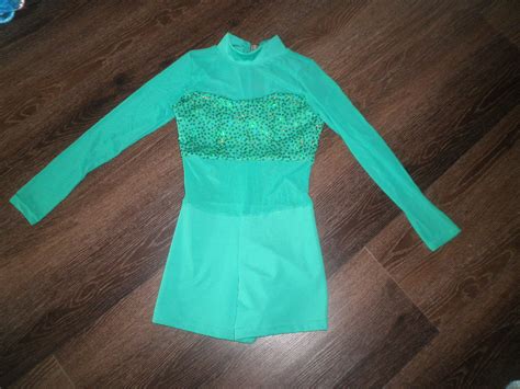 Lc Preloved Solo Paul Wright Green Sequin Unitard Size G Minor Fault