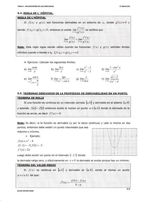 PDF TEMA 9 APLICACIONES DE LAS DERIVADAS Matspastrana Weebly