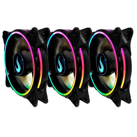 KIT 3X COOLER RISE MODE FAN LASER 120MM LED RGB 5V RM RGB 05 5V