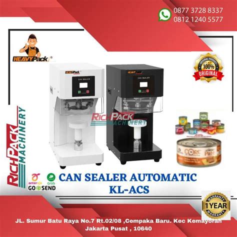 Jual Mesin Penutup Botol Kaleng Automatic Can Sealer Heavypack Kl Acs