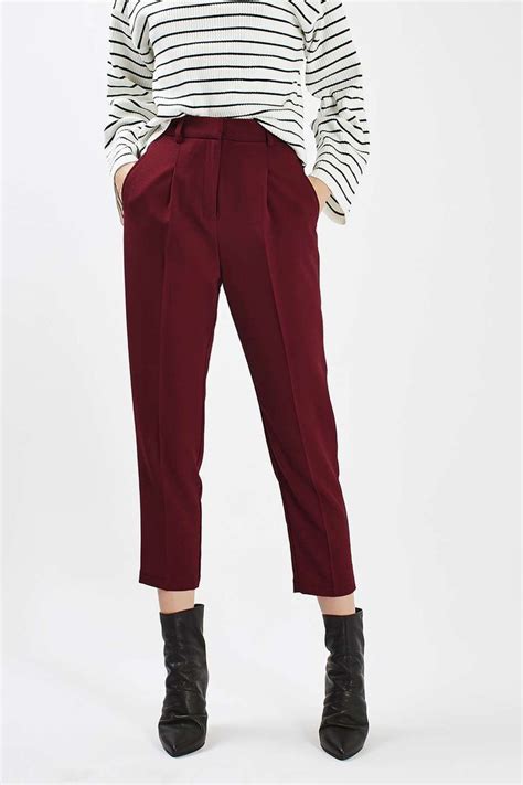 Textured Mensy Peg Trousers Pants Leggings Clothing Topshop USA