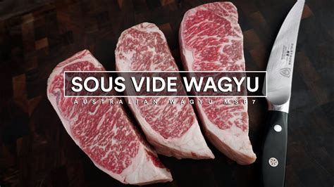 Sous Vide Wagyu Marble Score Australian Wagyu Strip Loin Youtube