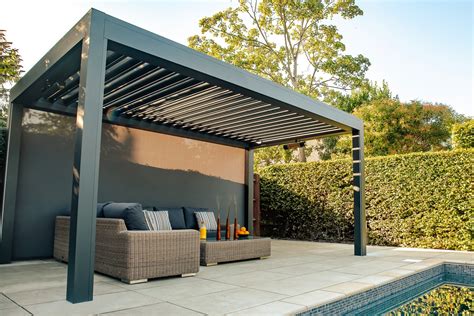 Garden Pergolas With Louvered Roofs Caribbean Blinds