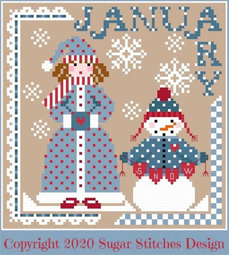 Sugar Stitches Design Miss January Cross Stitch Pattern Anabellas