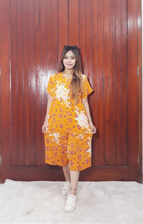 Jual Setelan Kulot Pendek Batik Wanita Bahan Adem THEBATIK Indonesia