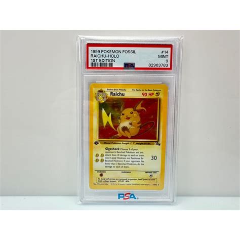 Pok Mon Graded Card Raichu Edition Holo Fossil Psa Catawiki