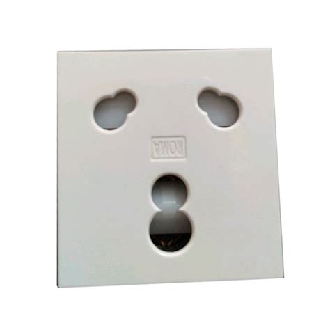 White Polycarbonate 3 Pin Socket For Electric Fittings Number Of