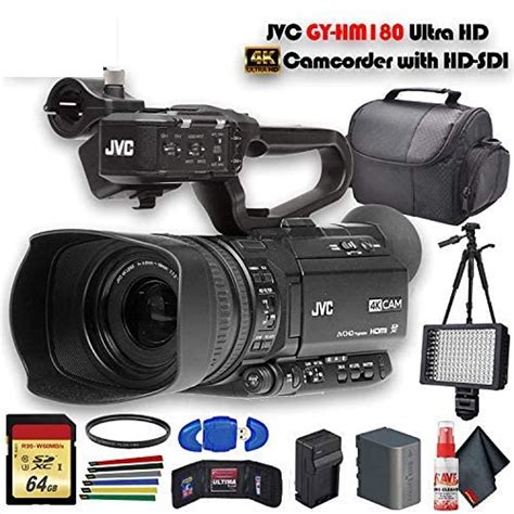 JVC GY HM180 Ultra HD 4K Camcorder With HD SDI GY HM180U Extra Battery