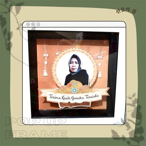 Jual CUSTOM PIGURA FRAME POP UP 3D 20X20cm HADIAH KADO WISUDA