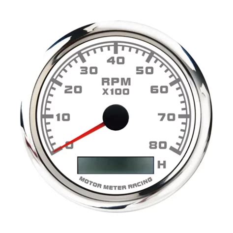 Motor Meter Racing Aftermarket Rpm Cylinder Rev Counter Tachometer