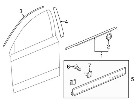 T A A Molding Assembly R Front Door Sash Honda Cr