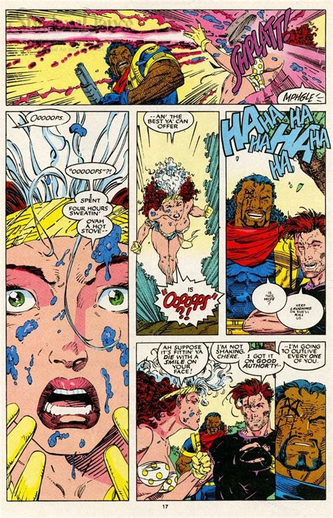 X Men Vol 2 8 Page 17 With Rogue Gambit Vs Bishop By Jim Lee 1992