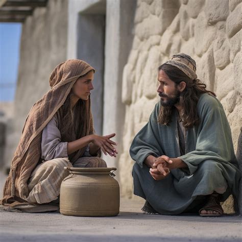 Premium Ai Image Samaritan Woman Talking To Jesus Prophet Realistic