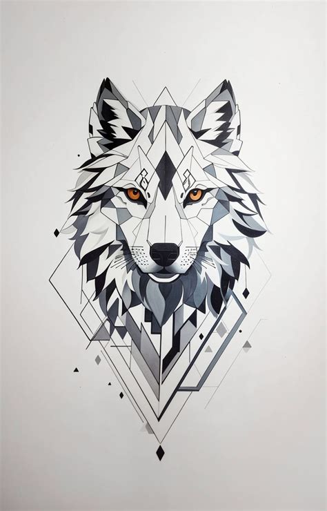 Geometric Wolf Tattoos Unveiling The Beauty Of Minimalistic Wildlife