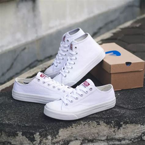 Jual Ventela Basic Low High All White Original Shopee Indonesia