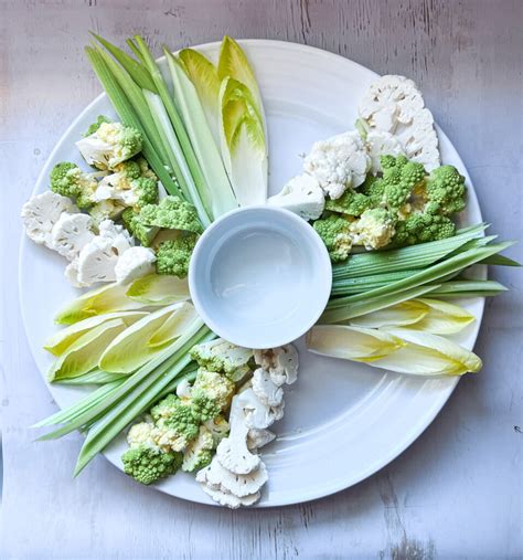 Spring Crudités Platter with Green Goddess Dressing The Ivory Table