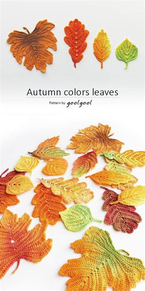 Crochet Pattern Autumn Leaves Crochet Leaf Pattern Fall Etsy Artofit