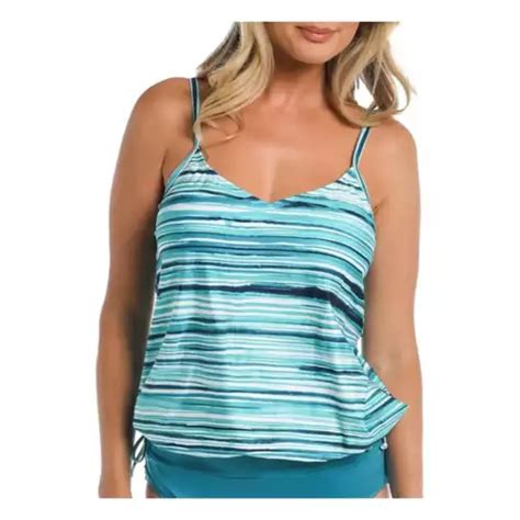 Women S 24th And Ocean Seaside Breeze V Neck Tankini Swimsuit