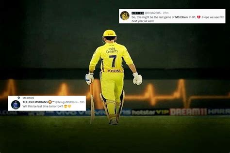 Ipl 2022 Ms Dhoni Last Game As Active Cricketer Fans React Ahead Of