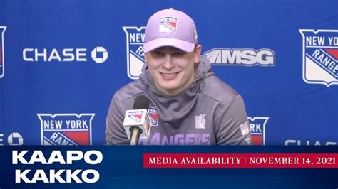 New York Rangers Kaapo Kakko Postgame Availability Nov