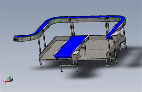 生产线末端输送带 包装 Solidworks 2020 模型图纸下载 懒石网