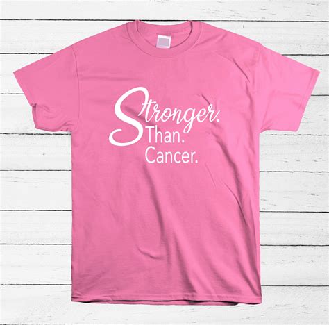 Stronger Than Cancer Cancer T Shirt Cancer Survivor Shirt Etsy Uk