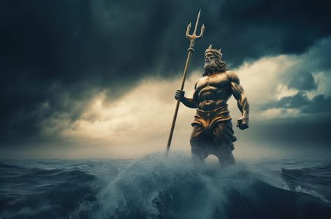 Premium Ai Image Poseidon Trident Sea Water Home Generate Ai