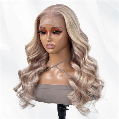 Pearl Blonde Hair Wavy Lace Front Wig Human Hair Yolissa Hair Yolissa Hair