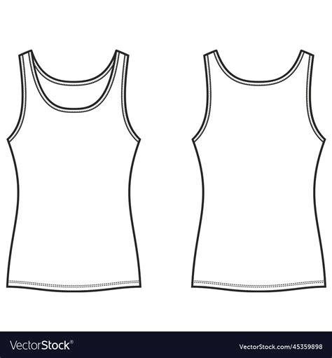 Womens tank top Royalty Free Vector Image - VectorStock