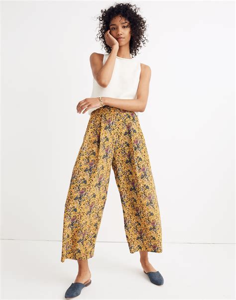 Madewell X Karen Walker Silk Floral Potter Pants