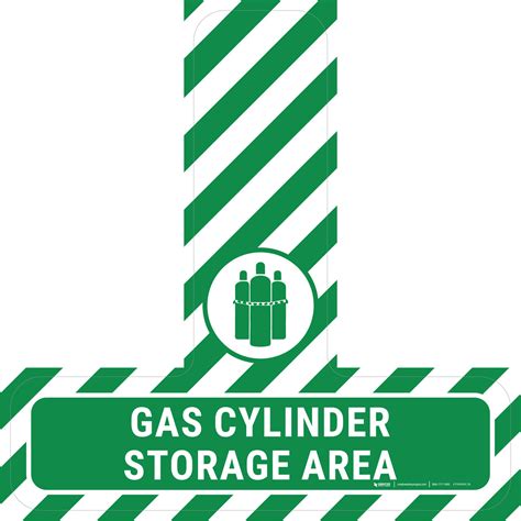 Gas Cylinder Storage Area Floor Sign Ts