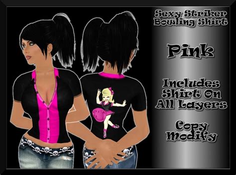 Second Life Marketplace Sexy Striker Bowling Shirt Pink