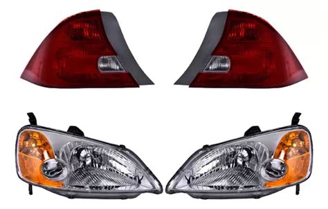 Kit Faros Calaveras Honda Civic 2001 2003 Depo Envío gratis