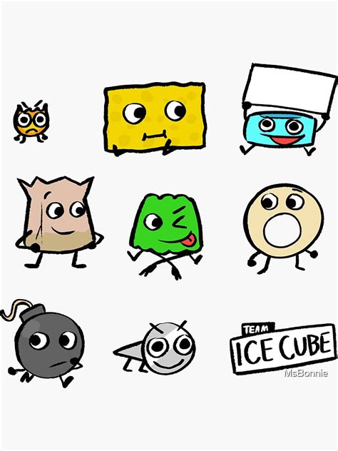 Bfb Team Ice Cube Pack Sticker For Sale By Msbonnie Redbubble