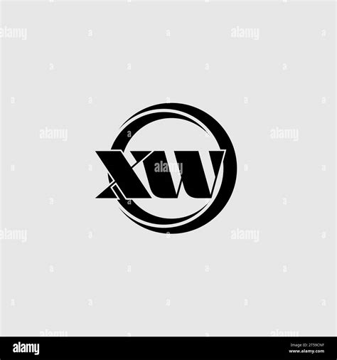 Letters Xw Simple Circle Linked Line Logo Vector Graphic Stock Vector Image And Art Alamy