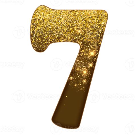 Half Gold Glitter Number 16691715 PNG