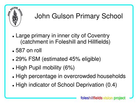 Ppt John Gulson Primary School Powerpoint Presentation Free Download