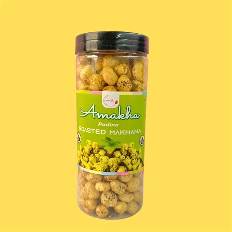 Amakha Roasted Makhana Pudina Flavoured Fox Nut Nutrition Rich 80gm