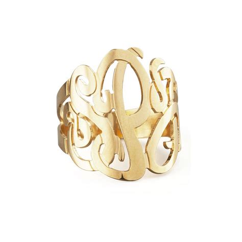 10K Solid Gold Monogram Ring - Be Monogrammed