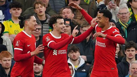 Liverpool 5 2 Norwich Reds Breeze Into Fa Cup Fifth Round As Klopp Farewell Tour Begins