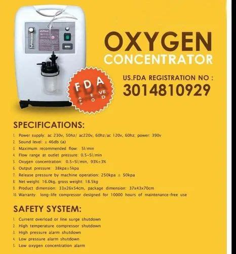 Brand Jumao Oxygen Concentrator Capacity Litre Per Minute Lpm At