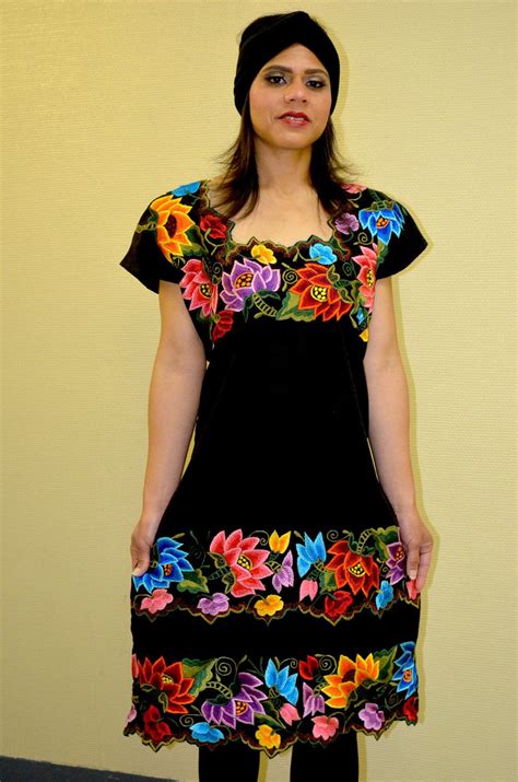 Items Similar To Beautiful Mexican Multicolor Embroidered Dress