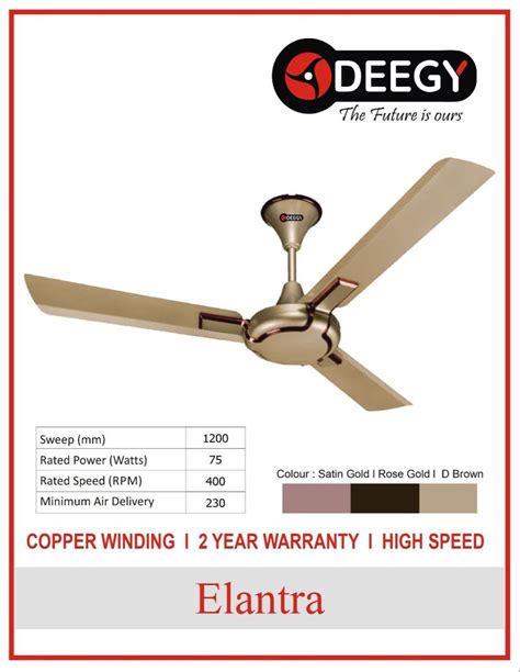 Blades Mm Deegy Ceiling Fan Rpm At Rs Piece In