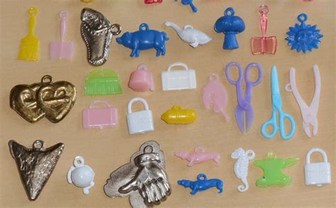 Miniature Mini Plastic Charms Lot Of 50 Bracelet Necklace Translucent