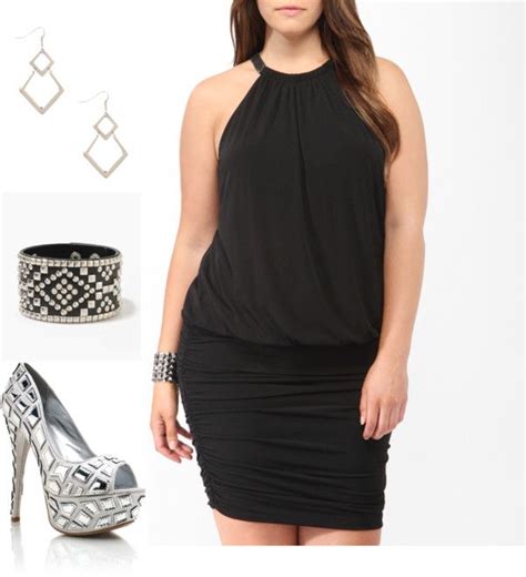 Plus Size Black And Silver Going Out Outfit This Entire Outfit Is Only