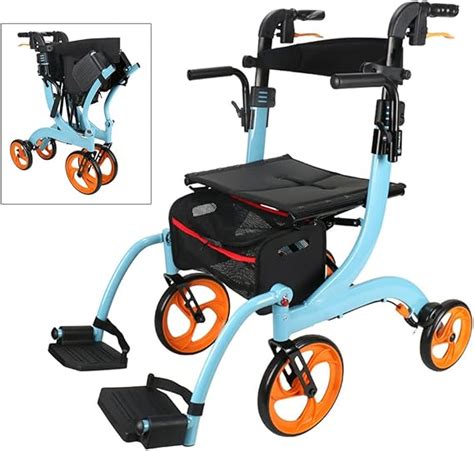 In Leichtgewicht Rollator Gehhilfe Mit Komfort Federung Umbaubar