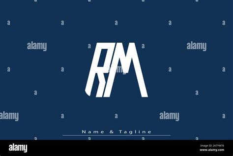 Letras Del Alfabeto Iniciales Monograma Logo Rm Mr Imagen Vector De