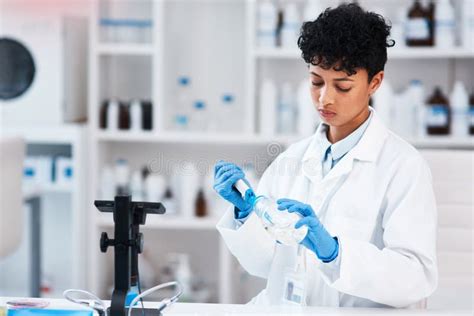 Lab Woman And Scientist With Test Tube For Research Study With